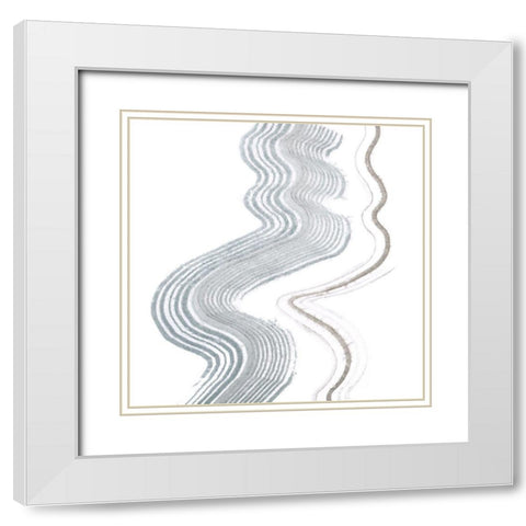 Algorithms II White Modern Wood Framed Art Print with Double Matting by Lam, Vanna