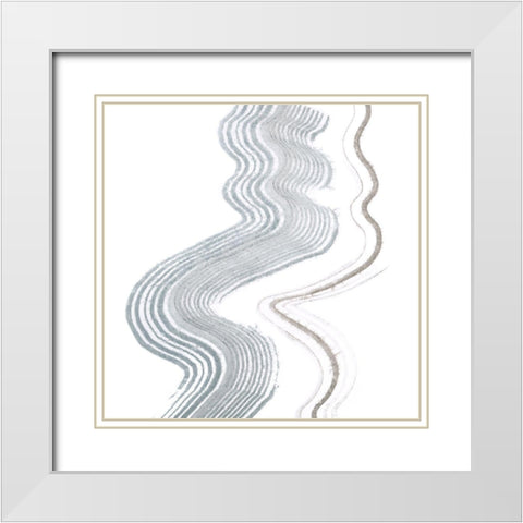 Algorithms II White Modern Wood Framed Art Print with Double Matting by Lam, Vanna
