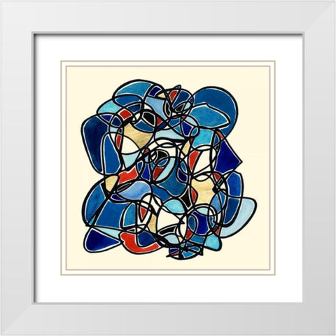 Scopic II White Modern Wood Framed Art Print with Double Matting by Guthrie, Jenna