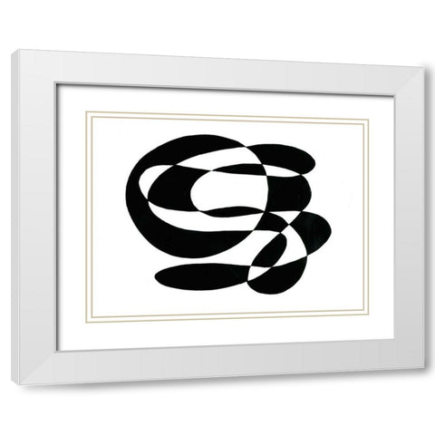 Tenuous III White Modern Wood Framed Art Print with Double Matting by Stramel, Renee W.
