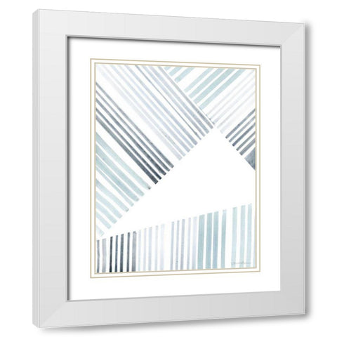 Manifold I White Modern Wood Framed Art Print with Double Matting by Lam, Vanna