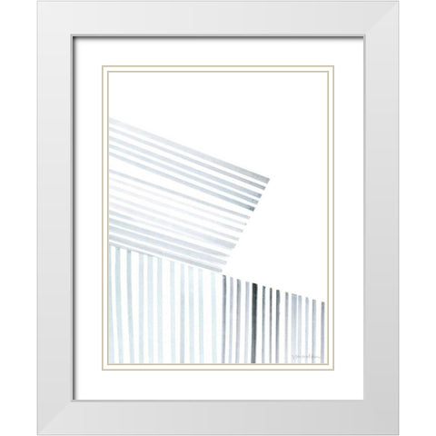 Manifold IV White Modern Wood Framed Art Print with Double Matting by Lam, Vanna
