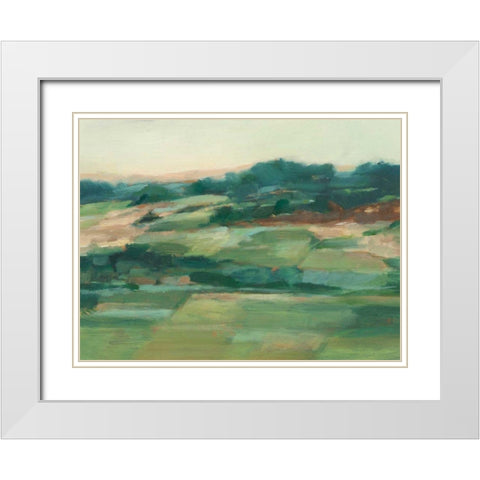 Vast Fields II White Modern Wood Framed Art Print with Double Matting by Harper, Ethan