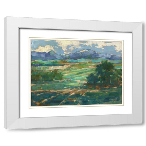 Rolling Farmland II White Modern Wood Framed Art Print with Double Matting by Harper, Ethan