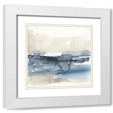 Fog on the Horizon V White Modern Wood Framed Art Print with Double Matting by Goldberger, Jennifer