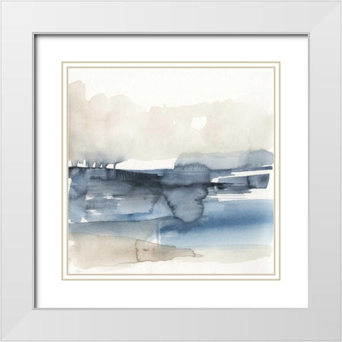 Fog on the Horizon V White Modern Wood Framed Art Print with Double Matting by Goldberger, Jennifer
