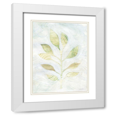 Breezy Fronds I White Modern Wood Framed Art Print with Double Matting by Lam, Vanna