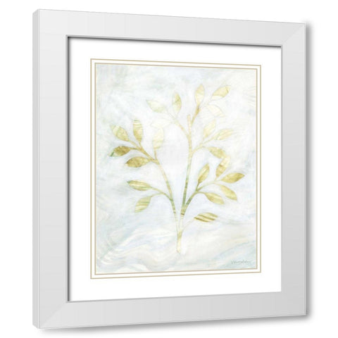 Breezy Fronds II White Modern Wood Framed Art Print with Double Matting by Lam, Vanna