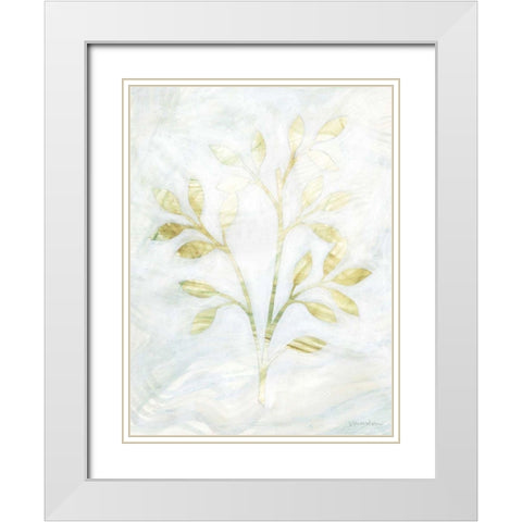Breezy Fronds II White Modern Wood Framed Art Print with Double Matting by Lam, Vanna