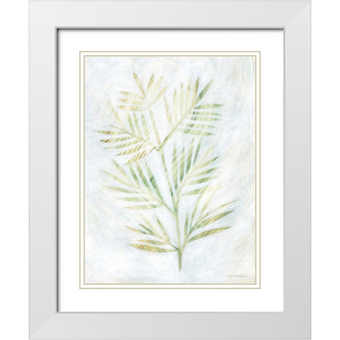 Breezy Fronds III White Modern Wood Framed Art Print with Double Matting by Lam, Vanna