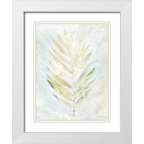 Breezy Fronds IV White Modern Wood Framed Art Print with Double Matting by Lam, Vanna