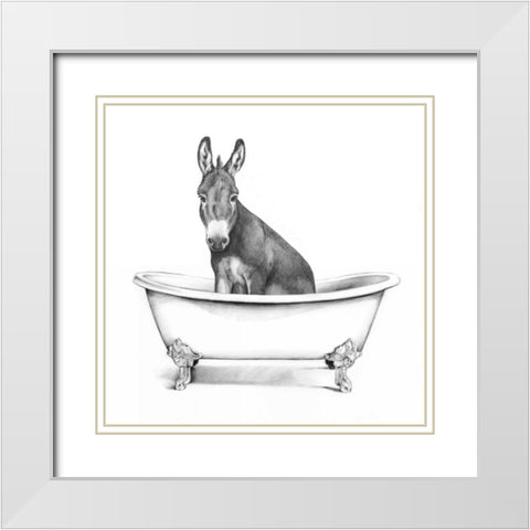 Clawfoot Critter IV White Modern Wood Framed Art Print with Double Matting by Borges, Victoria