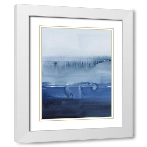 La Mar Azul II White Modern Wood Framed Art Print with Double Matting by Popp, Grace