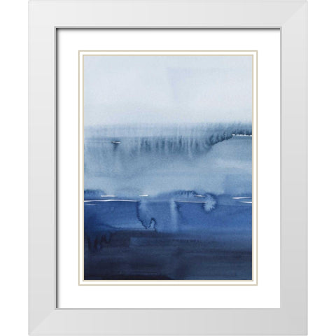 La Mar Azul II White Modern Wood Framed Art Print with Double Matting by Popp, Grace