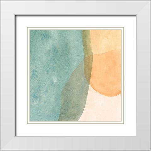 Pastel Color Study I White Modern Wood Framed Art Print with Double Matting by Caroline, Emma
