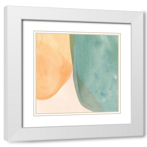 Pastel Color Study II White Modern Wood Framed Art Print with Double Matting by Caroline, Emma