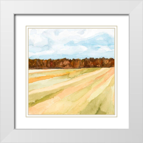 Autumn Crops I White Modern Wood Framed Art Print with Double Matting by Warren, Annie