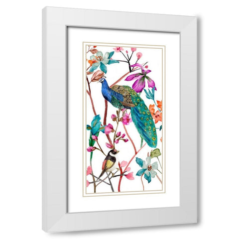 Tangled Garden III White Modern Wood Framed Art Print with Double Matting by Wang, Melissa