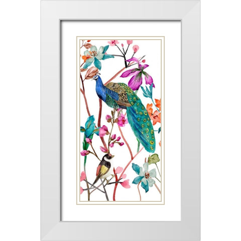 Tangled Garden III White Modern Wood Framed Art Print with Double Matting by Wang, Melissa