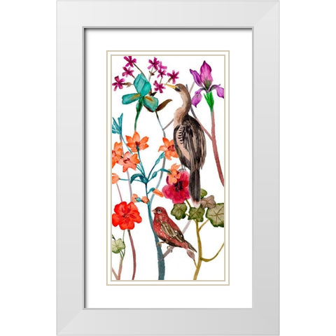 Tangled Garden IV White Modern Wood Framed Art Print with Double Matting by Wang, Melissa