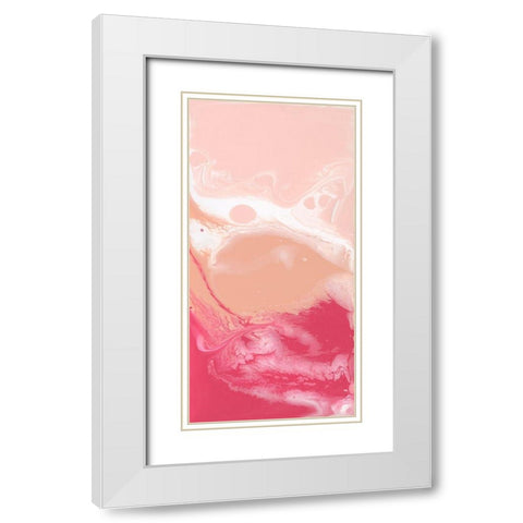 Bubble Flux I White Modern Wood Framed Art Print with Double Matting by Studio W