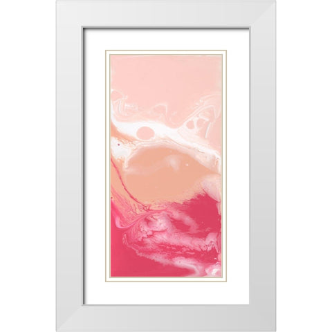 Bubble Flux I White Modern Wood Framed Art Print with Double Matting by Studio W