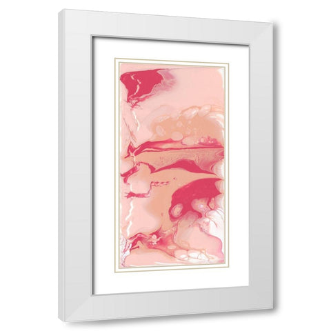 Bubble Flux II White Modern Wood Framed Art Print with Double Matting by Studio W