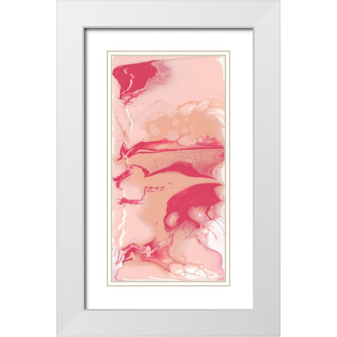 Bubble Flux II White Modern Wood Framed Art Print with Double Matting by Studio W
