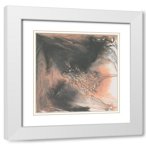 Frosty Pastels III White Modern Wood Framed Art Print with Double Matting by Studio W