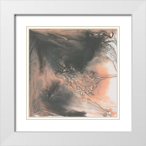 Frosty Pastels III White Modern Wood Framed Art Print with Double Matting by Studio W