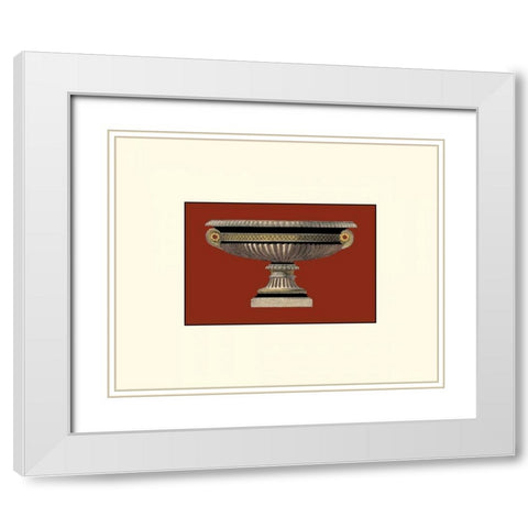 Small Antique Vase I White Modern Wood Framed Art Print with Double Matting by Antonini, Da Carlo