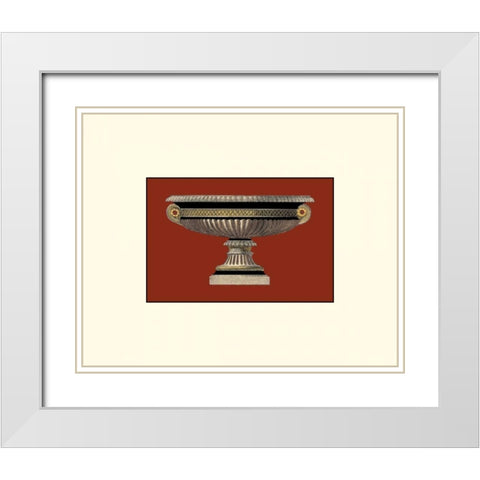 Small Antique Vase I White Modern Wood Framed Art Print with Double Matting by Antonini, Da Carlo