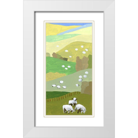 Mountain Sheep II White Modern Wood Framed Art Print with Double Matting by Wang, Melissa