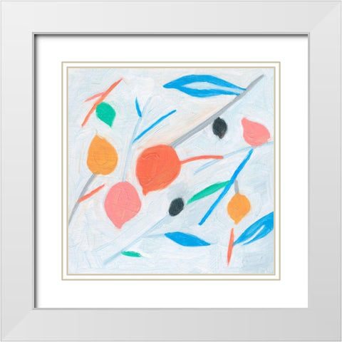 Ripening II White Modern Wood Framed Art Print with Double Matting by Wang, Melissa