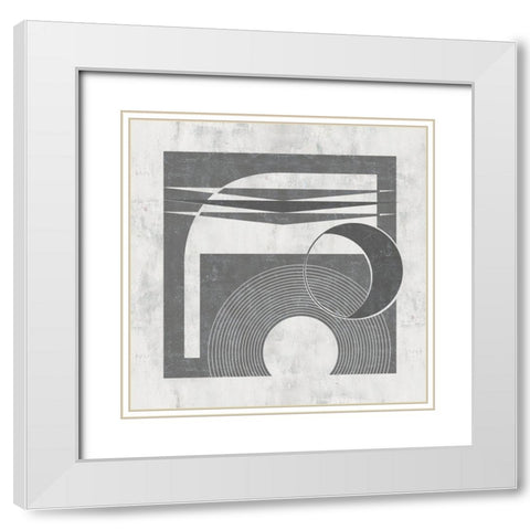 Day and Night I White Modern Wood Framed Art Print with Double Matting by Wang, Melissa