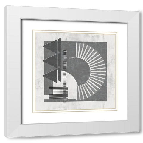 Day and Night II White Modern Wood Framed Art Print with Double Matting by Wang, Melissa