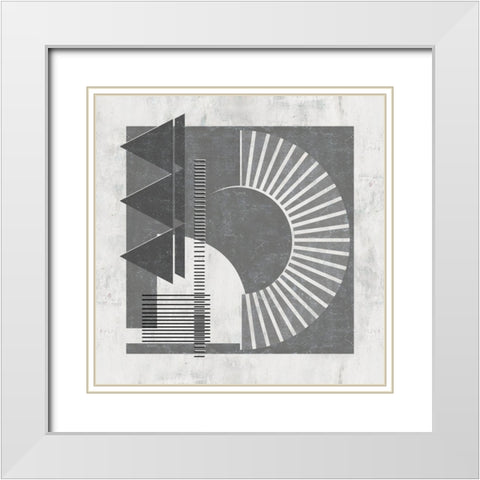 Day and Night II White Modern Wood Framed Art Print with Double Matting by Wang, Melissa