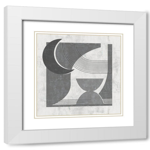Day and Night III White Modern Wood Framed Art Print with Double Matting by Wang, Melissa