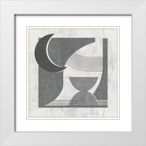 Day and Night III White Modern Wood Framed Art Print with Double Matting by Wang, Melissa