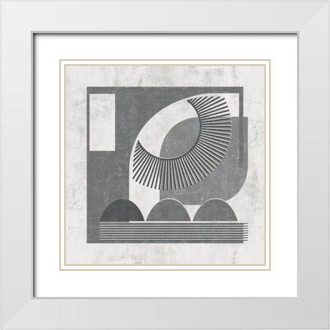 Day and Night IV White Modern Wood Framed Art Print with Double Matting by Wang, Melissa