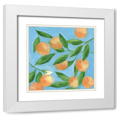 Sweet Tangerine II White Modern Wood Framed Art Print with Double Matting by Wang, Melissa