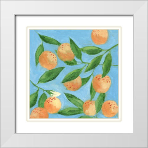 Sweet Tangerine II White Modern Wood Framed Art Print with Double Matting by Wang, Melissa