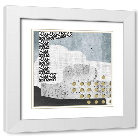 Winter Mood I White Modern Wood Framed Art Print with Double Matting by Wang, Melissa