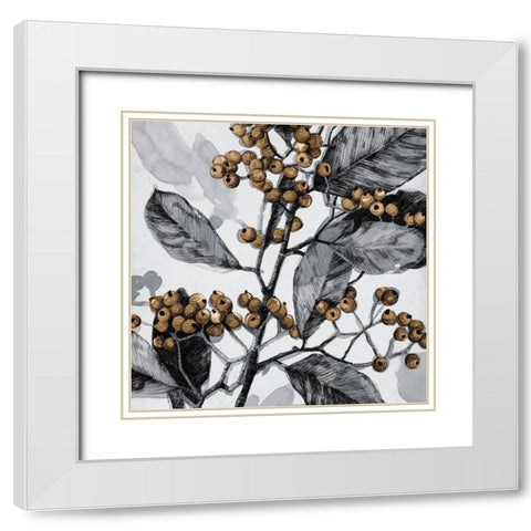Holly Shadow I White Modern Wood Framed Art Print with Double Matting by Caroline, Emma