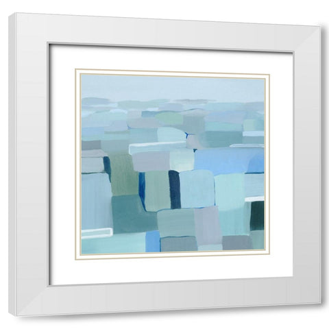 Wave Crest Abstract I White Modern Wood Framed Art Print with Double Matting by Popp, Grace