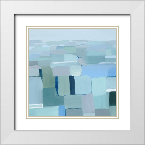 Wave Crest Abstract I White Modern Wood Framed Art Print with Double Matting by Popp, Grace