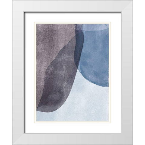 Quake I White Modern Wood Framed Art Print with Double Matting by Caroline, Emma