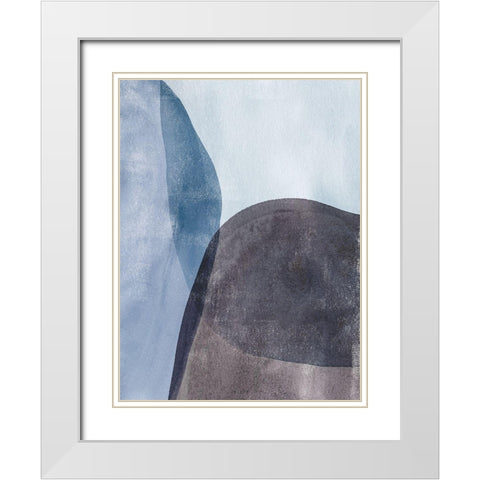 Quake II White Modern Wood Framed Art Print with Double Matting by Caroline, Emma