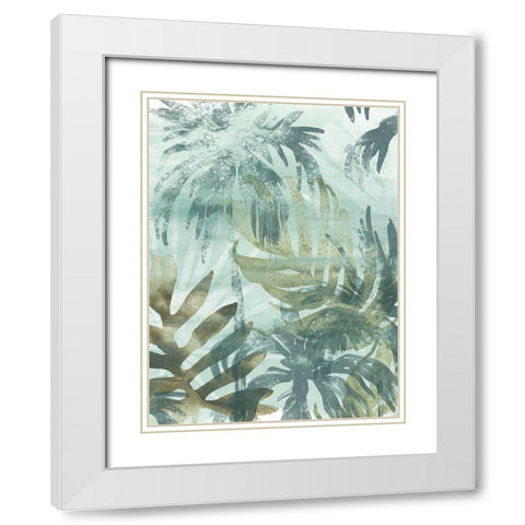 Palm Island I White Modern Wood Framed Art Print with Double Matting by Vess, June Erica