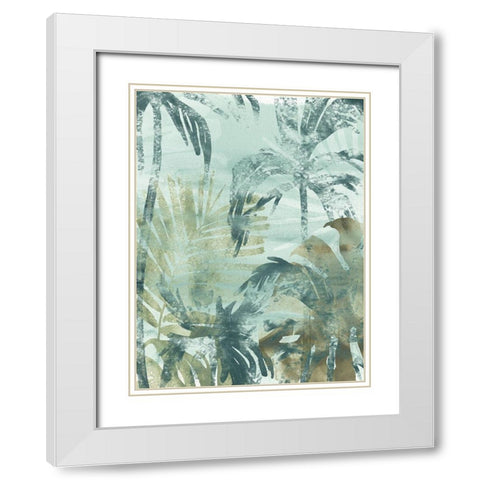 Palm Island II White Modern Wood Framed Art Print with Double Matting by Vess, June Erica